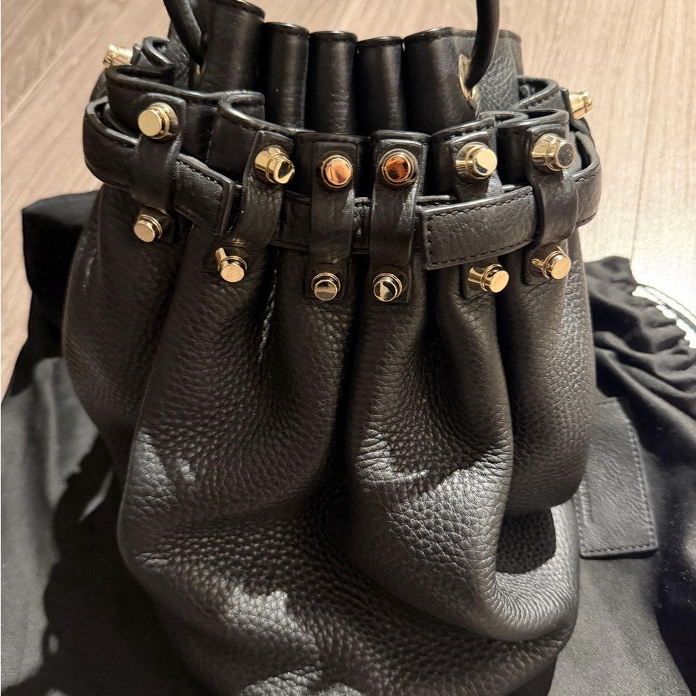 Alexander Wang Rocco bucket bag. Black with Gold Accents.